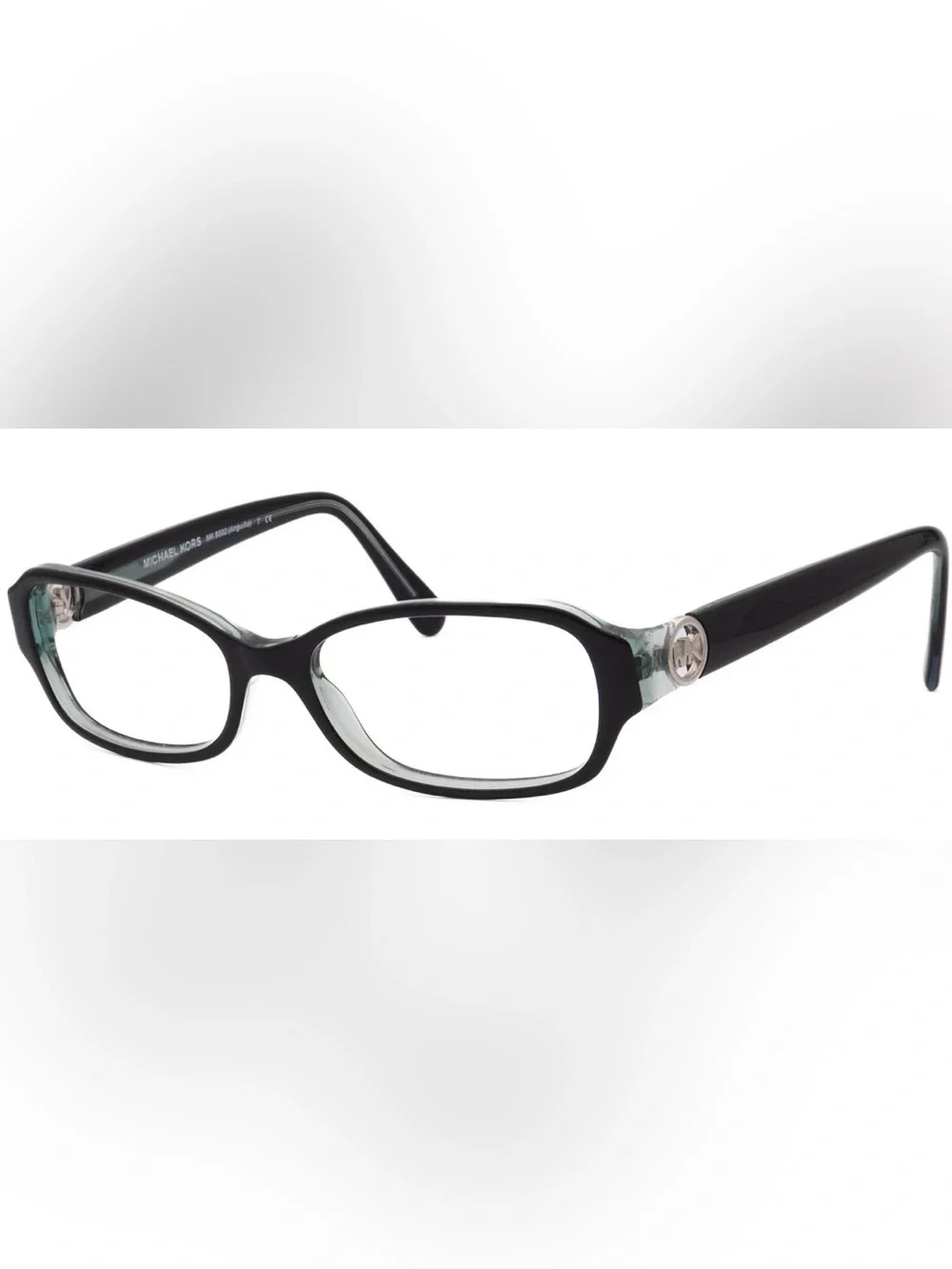 Michael Kors Black and Clear Women's Rectangular Eyeglass Frames
